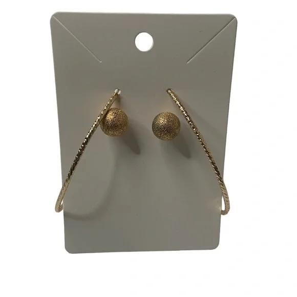 Gold hoop set - Picture 3 of 6